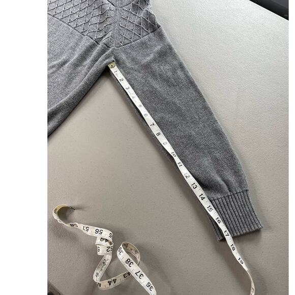 Banana Republic Sweater Cowl Neck Long Sleeve Pullover Knitted Gray M Cozy Winte - Picture 11 of 11